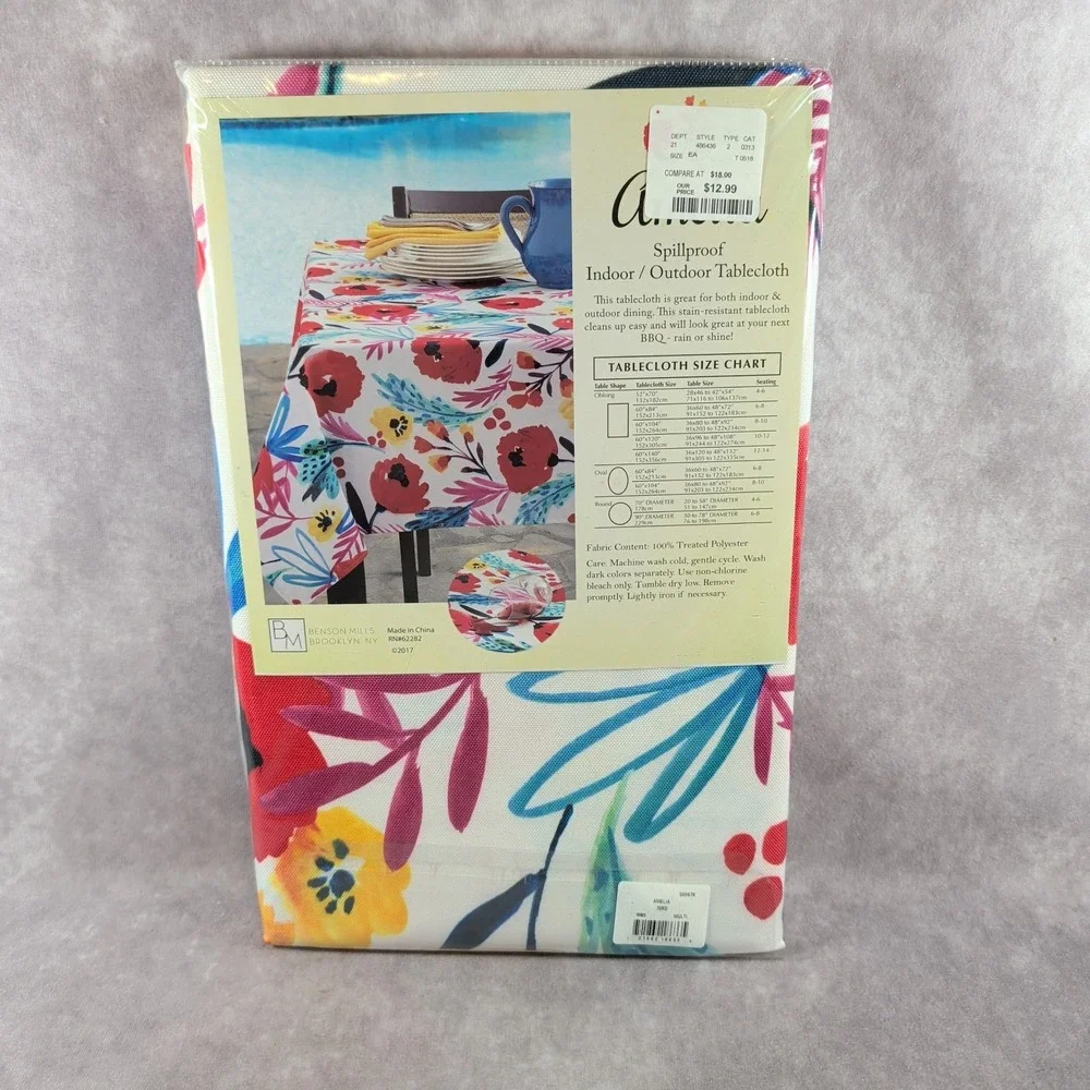 Pier 1 Imports Indoor/Outdoor Spillproof Amelia Tablecloth 70